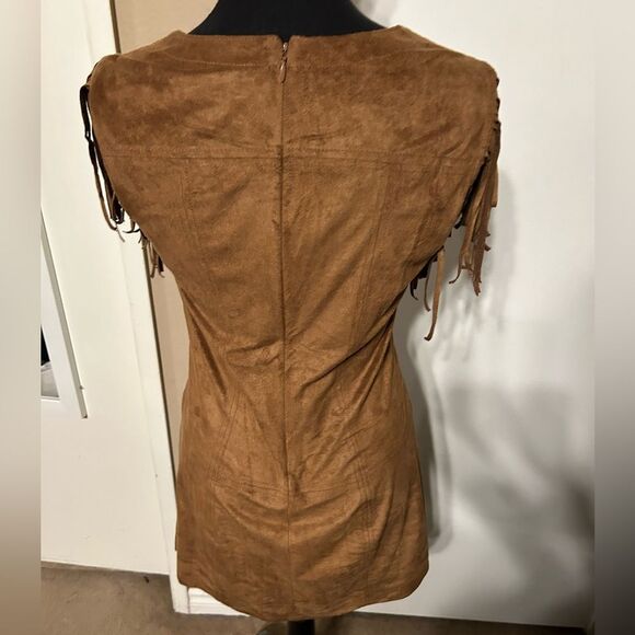 Express Suede Fringe Mini Dress XS - Picture 3 of 4